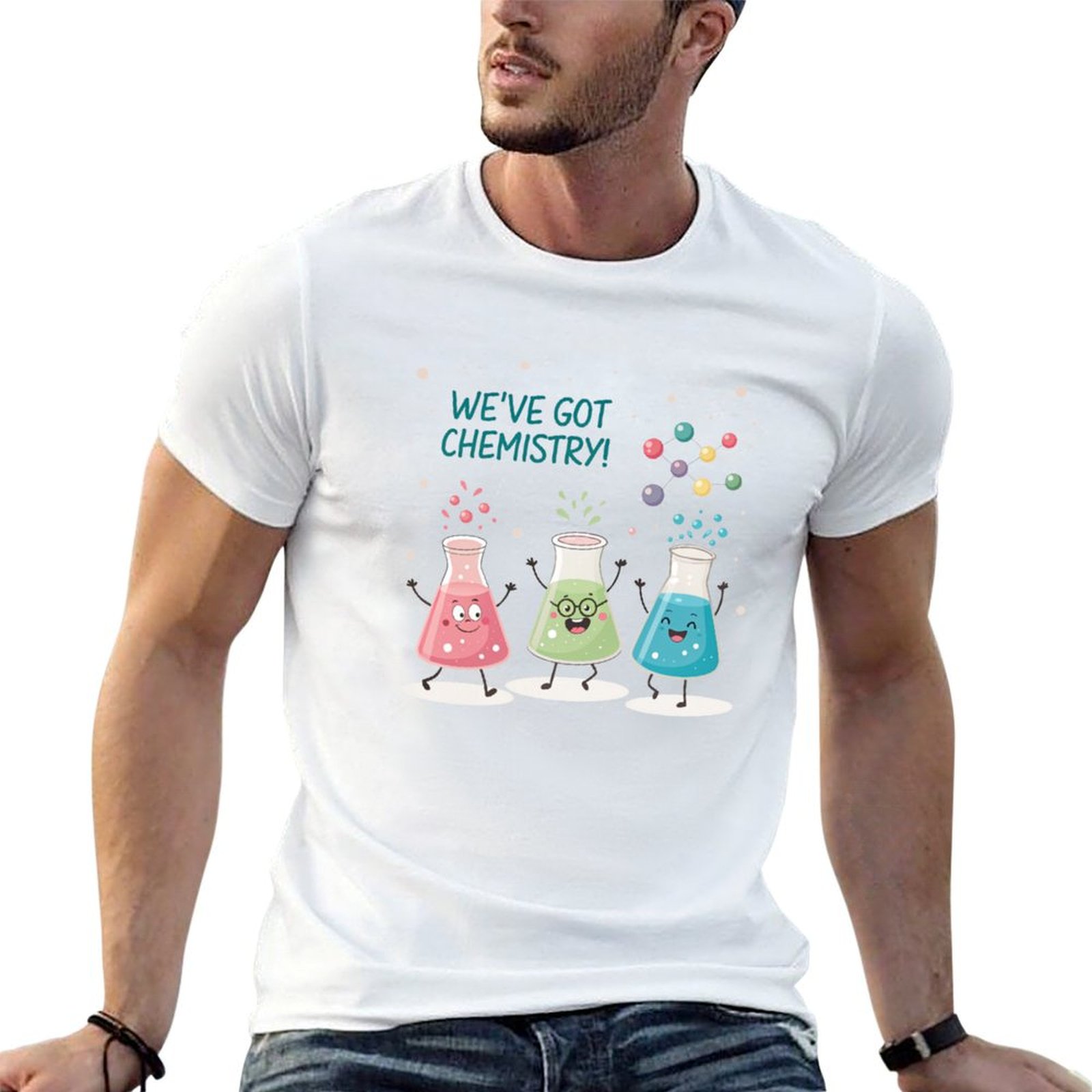 Science Buddy - Science Beaker Buddies T-Shirt Leichtes, lässiges