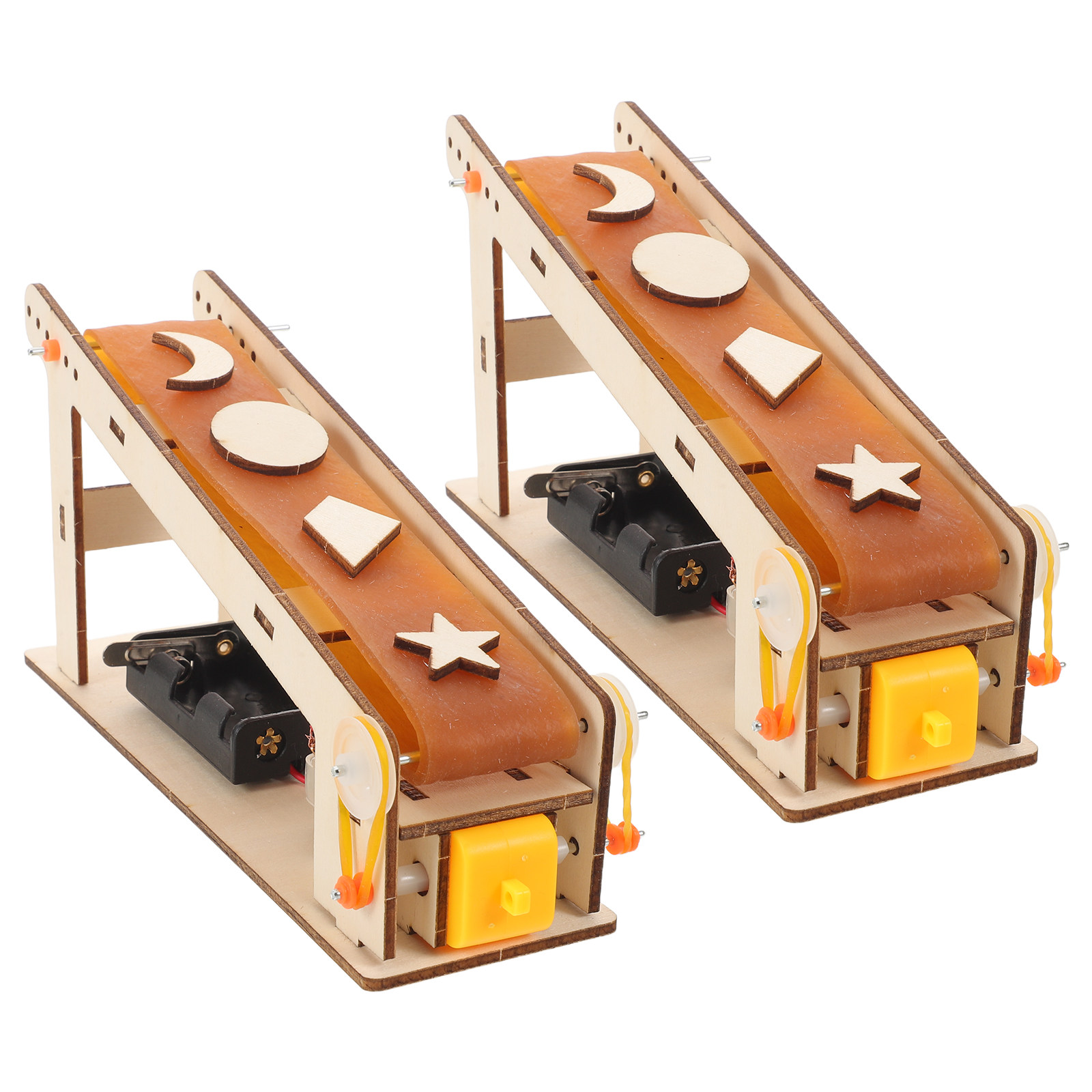 Science Project Diy - 2-teiliges Elektrisches Förderband-Bausatz zum Selbstmontieren, Interaktives