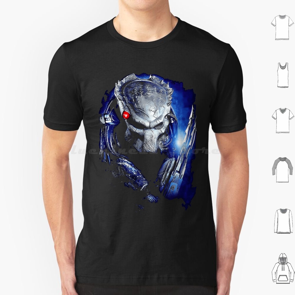 Science Hunter - Das blaue T-Shirt aus Baumwolle für