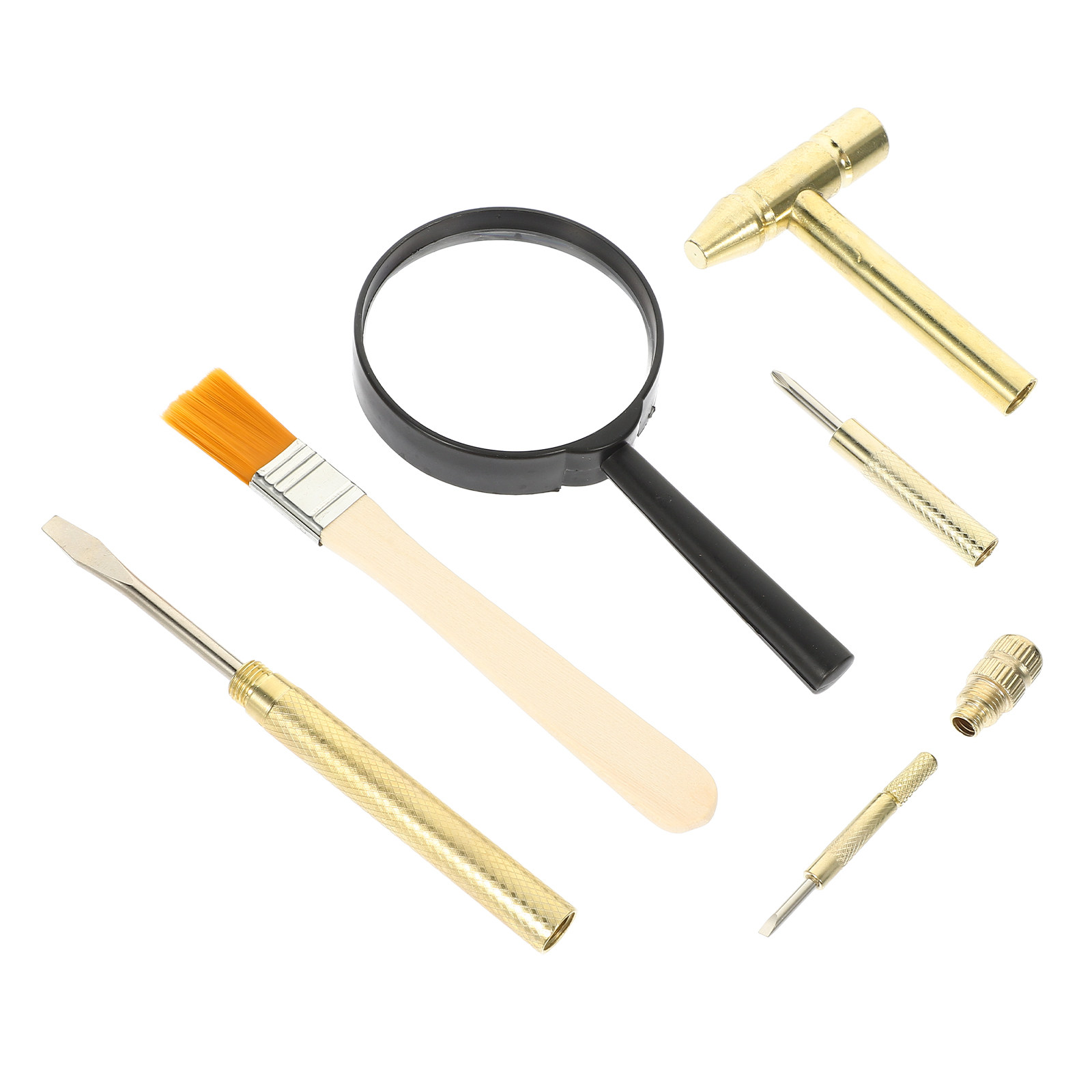 Science Toy - 1 Set Kinder-Ausgrabungswerkzeug-Set, robustes ABS-Metall, Holzhammer,