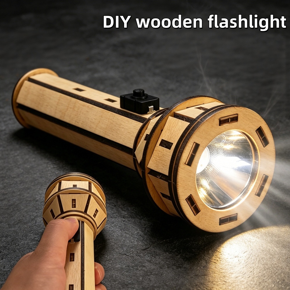 Holz-DIY-Taschenlampen-Puzzle- – Science Project Kit Bewertung und Preis